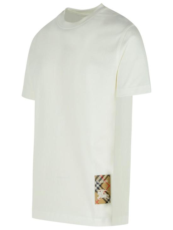 25FW 버버리 반팔 티셔츠 8102254B7078 Ivory - BURBERRY