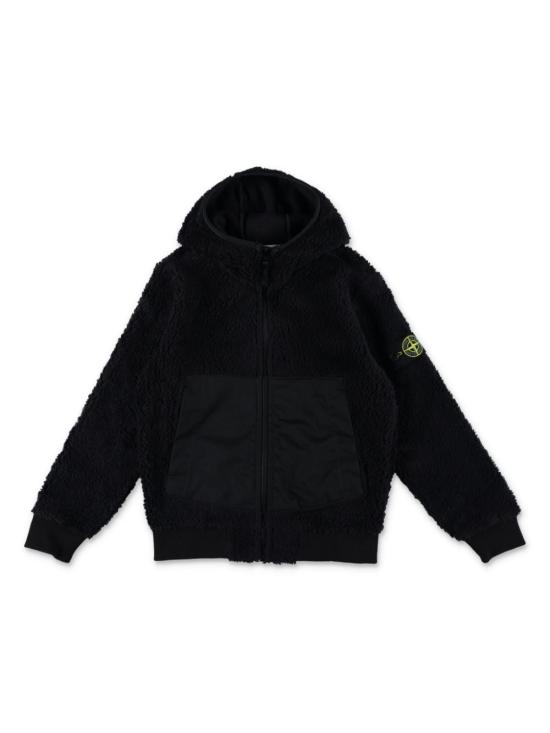 24FW [키즈] 스톤 아일랜드 니트/스웻셔츠 811661945 V0029 Black - STONE ISLAND