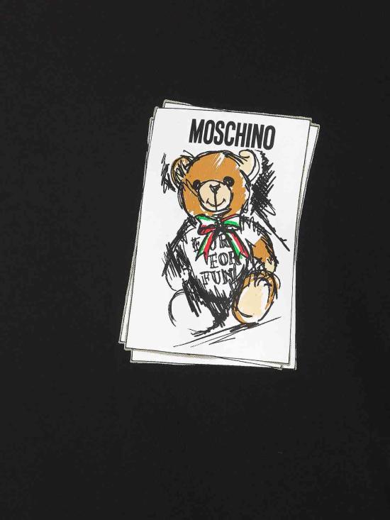  모스키노 반팔 티셔츠 071352411555 Black - MOSCHINO