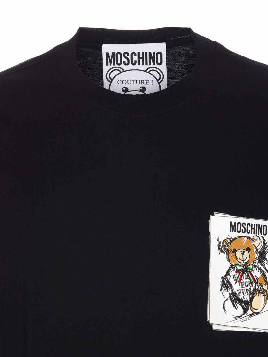  모스키노 반팔 티셔츠 071352411555 Black - MOSCHINO
