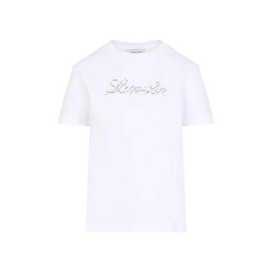 25FW 랑방 반팔 티셔츠 RWTS9030J176P25 01 WHITE