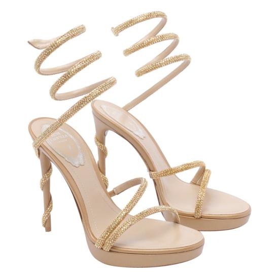 25FW 르네 카오빌라 힐/펌프스 C12597120R001V184 Gold - RENE CAOVILLA