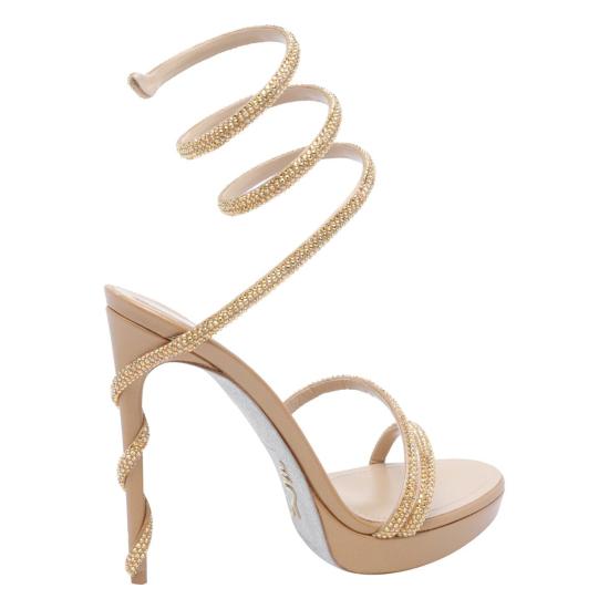 25FW 르네 카오빌라 힐/펌프스 C12597120R001V184 Gold - RENE CAOVILLA