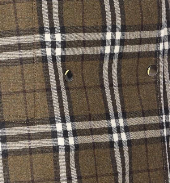 25FW 버버리 체크 본디드 울 트렌치 미니 스커트 8110911C3078 GREEN - BURBERRY