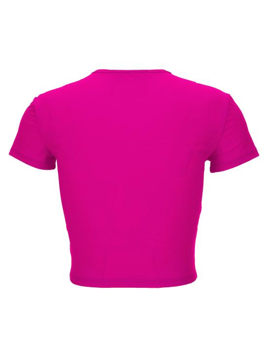  베르사체 반팔 티셔츠 76HAH602 J0128401 Fuchsia - VERSACE