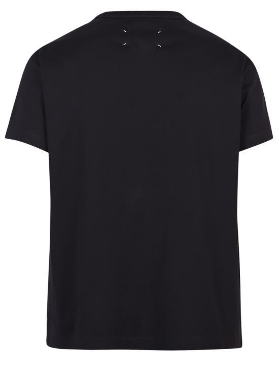 25FW 마르지엘라 디스토티드 로고 티셔츠 S30GC0701 S22816 900 Black - MAISON MARGIELA