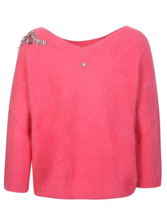  리우조 스웨터 CF2173 MA97L 82120 Pink - LIU JO