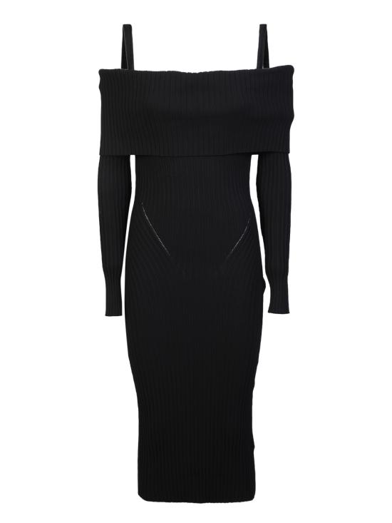  안드레아 아다모 미디 원피스 ADFW22 DR07770 473 Black