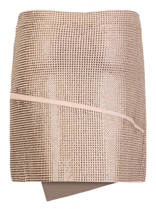  안드레아 아다모 숏 스커트 ADFW22 SK05772 475 Beige - ANDREA ADAMO