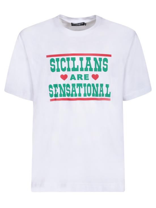  돌체앤가바나 반팔 티셔츠 G8QI6T FU7EQ W0001 White