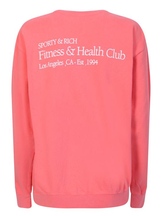  스포티앤리치 긴팔 티셔츠 CR621ST STRAWWHITE Pink - SPORTY & RICH