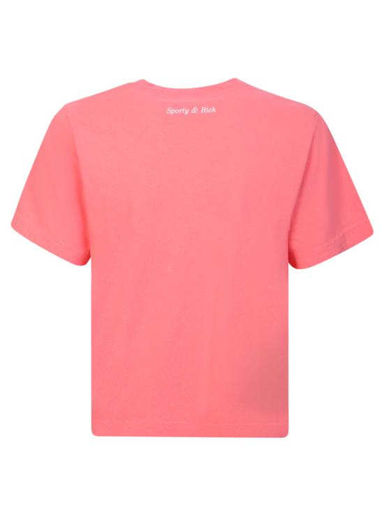  스포티앤리치 반팔 티셔츠 TS621ST STRAWWHITE Pink - SPORTY & RICH