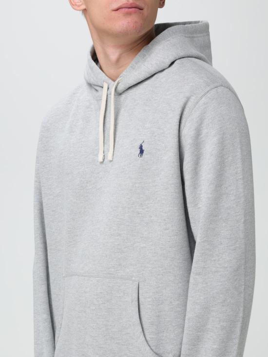 25FW 폴로 랄프로렌 포니 자수 플리스 후드 티셔츠  710766778 006 Grey - POLO RALPH LAUREN
