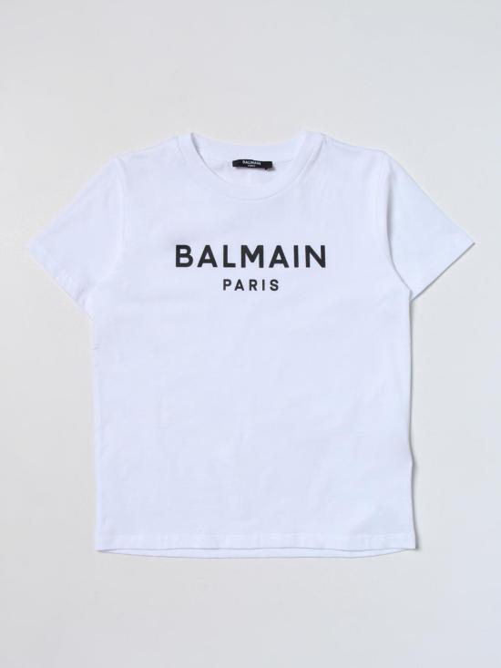 25FW [키즈] 발망 티셔츠 BT8P41Z0082 100NE White