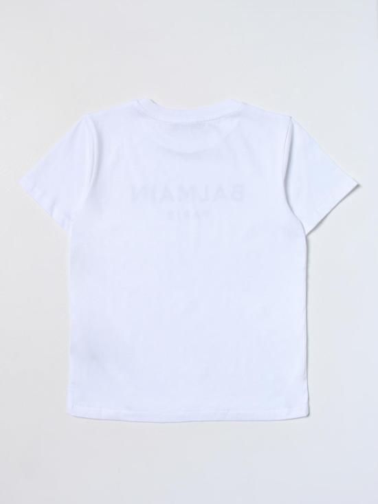 25FW [키즈] 발망 티셔츠 BT8P41Z0082 100NE White - BALMAIN