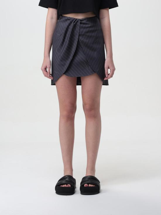 25FW 오프화이트 숏 스커트 OWCU009S24FAB002 0700 Grey