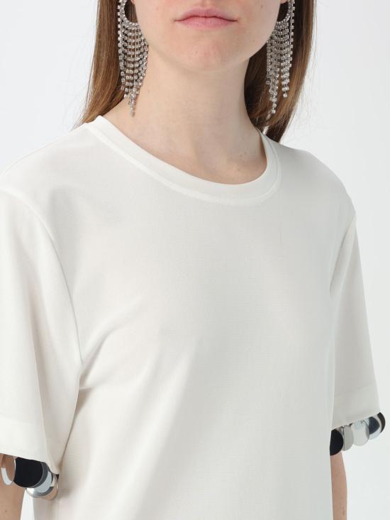 25FW 파코라반 반팔 티셔츠 24PJTE148VI0353 P100 White - PACO RABANNE