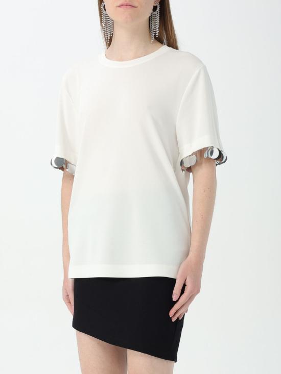 25FW 파코라반 반팔 티셔츠 24PJTE148VI0353 P100 White - PACO RABANNE