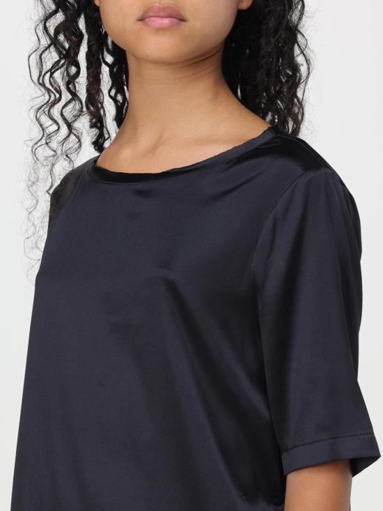 25FW 말리파르미 실크 티셔츠 JM100231021 20000 Black - MALÌPARMI