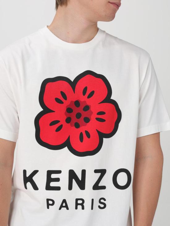 25FW 겐조 반팔 티셔츠 FE65TS4754SO 2 White - KENZO
