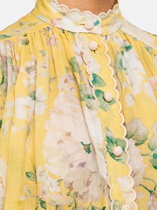 25FW 짐머만 블라우스 0765TRS252 YFL Yellow - ZIMMERMANN