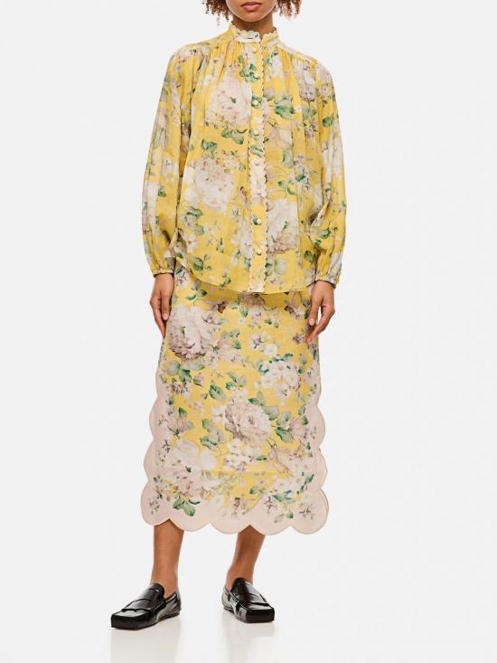 25FW 짐머만 블라우스 0765TRS252 YFL Yellow - ZIMMERMANN