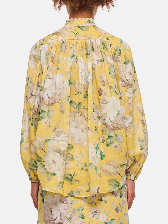 25FW 짐머만 블라우스 0765TRS252 YFL Yellow - ZIMMERMANN