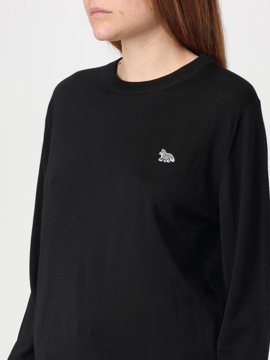 25SS 메종키츠네 베이비 폭스 패치 레귤러 스웨터 MW00816KT1036 P199 Black - MAISON KITSUNE