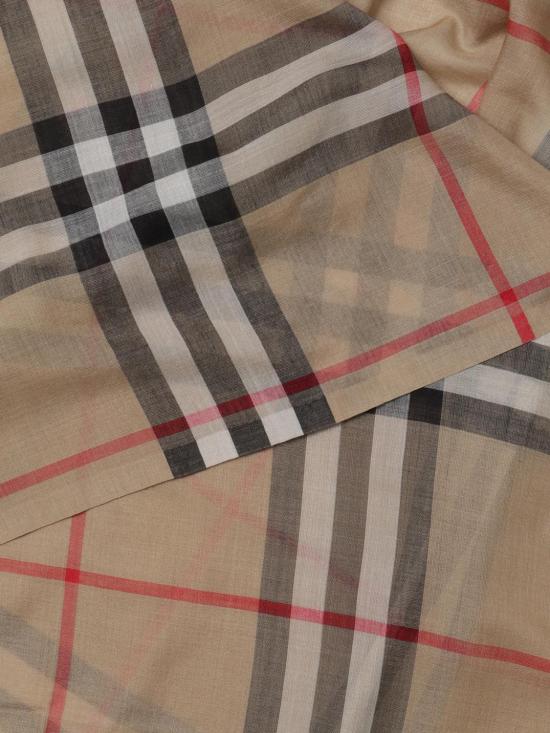 25FW 버버리 체크 울 실크 스카프 8078779 Beige - BURBERRY