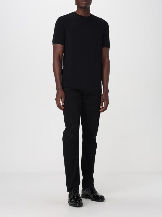 26FW 조르지오 아르마니 반팔 티셔츠 8NST62SJP4Z UC99 Black - GIORGIO ARMANI