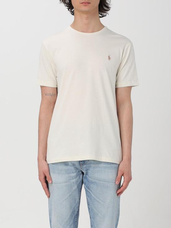 26SS 폴로 랄프로렌 포니로고 자수 반팔 티셔츠 710671438350 Ecru