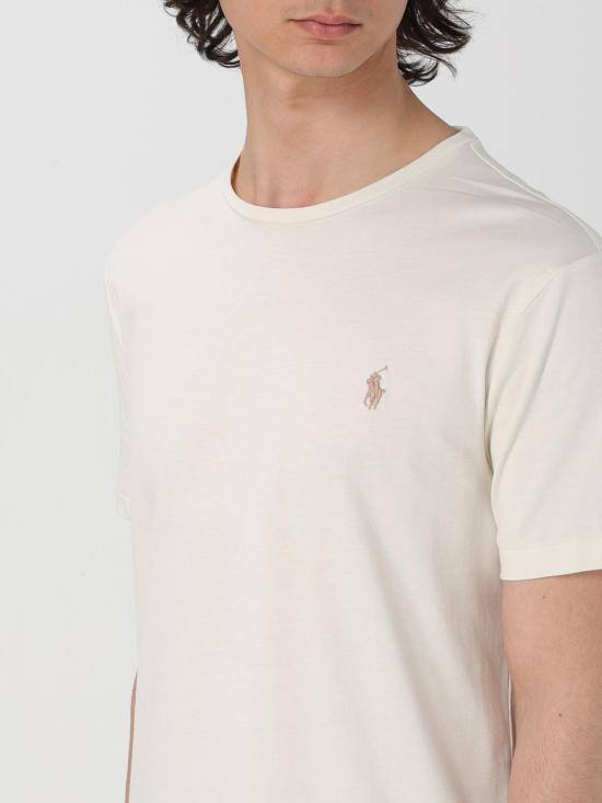 26SS 폴로 랄프로렌 포니로고 자수 반팔 티셔츠 710671438350 Ecru - POLO RALPH LAUREN