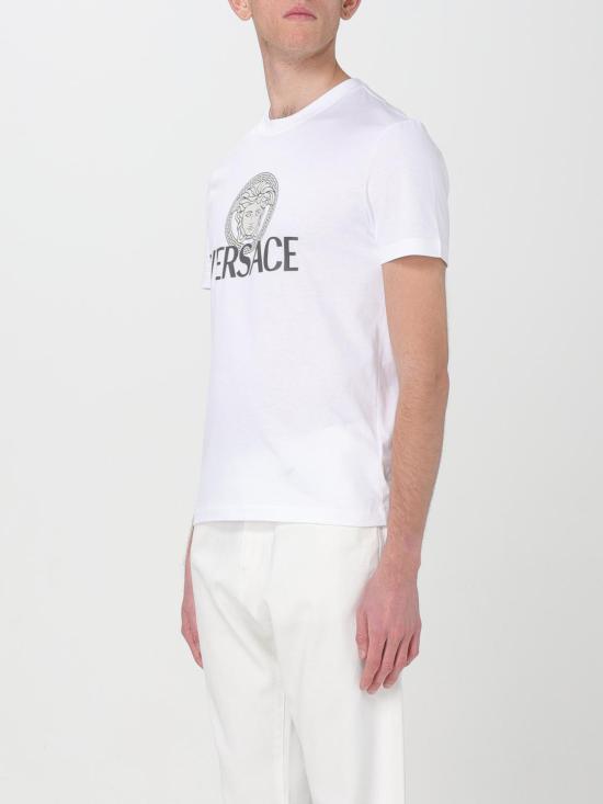 25FW 베르사체 반팔 티셔츠 10142261A10088 1W000 White - VERSACE