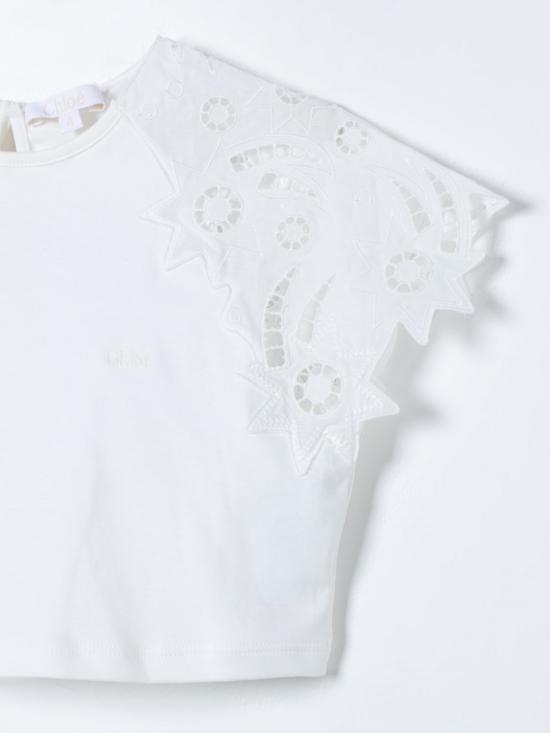 25FW [키즈] 끌로에 탑 C20189 117 White - CHLOE