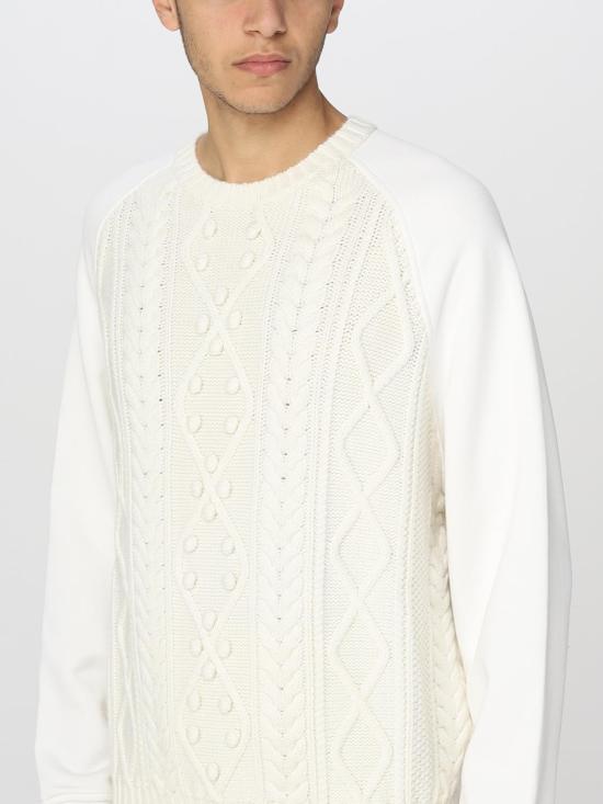 25FW 닐바렛 스웨터 PBMA062T607C 2618 White - NEIL BARRETT