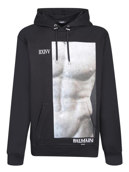  발망 후드 티셔츠 AH0JT047 GC87 EGP Black