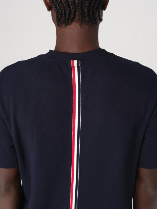 25FW 톰브라운 반팔 티셔츠 MJS056A00050 415 Blue - THOM BROWNE