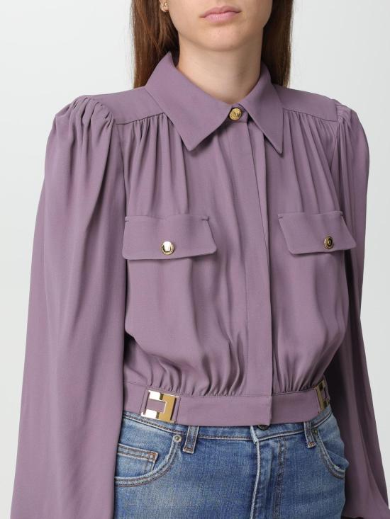 25FW 엘리자베타프랜치 블라우스 CA022 BI3 Violet - ELISABETTA FRANCHI