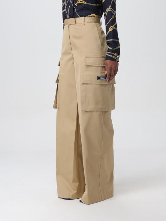 25FW 베르사체 스트레이트 팬츠 10136401A01718 1KD40 Beige - VERSACE