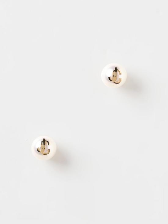 25FW 지미추 보석 JCPEARLSTUDSDXQ GOLD White