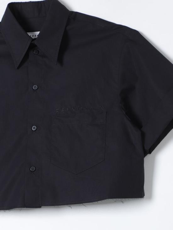  [키즈] MM6 메종마르지엘라 셔츠 M60494MM014 M6900 Black - MM6 MAISON MARGIELA