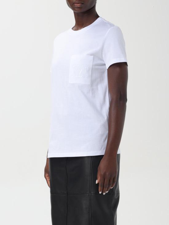 25FW 막스마라 반팔 티셔츠 2421946011600 001 White - MAX MARA