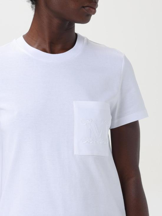 25FW 막스마라 반팔 티셔츠 2421946011600 001 White - MAX MARA