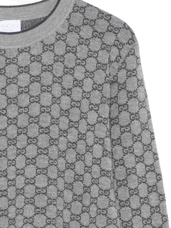 25FW [키즈] 구찌 GG 자카드 스웨터 834349 XKEZO1018 Medium grey - GUCCI