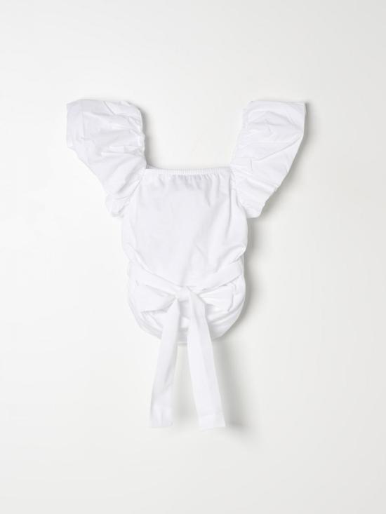 25FW [키즈] 미스블루마린 탑 IA4136J5003 10602 White - MISS BLUMARINE