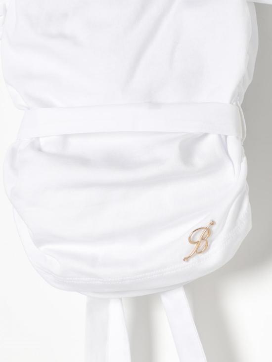 25FW [키즈] 미스블루마린 탑 IA4136J5003 10602 White - MISS BLUMARINE