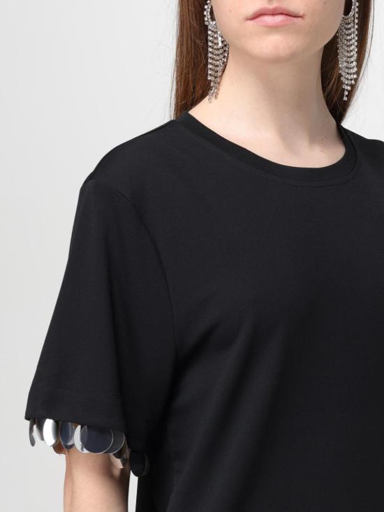 25FW 파코라반 반팔 티셔츠 24PJTE148VI0353 P001 Black - PACO RABANNE