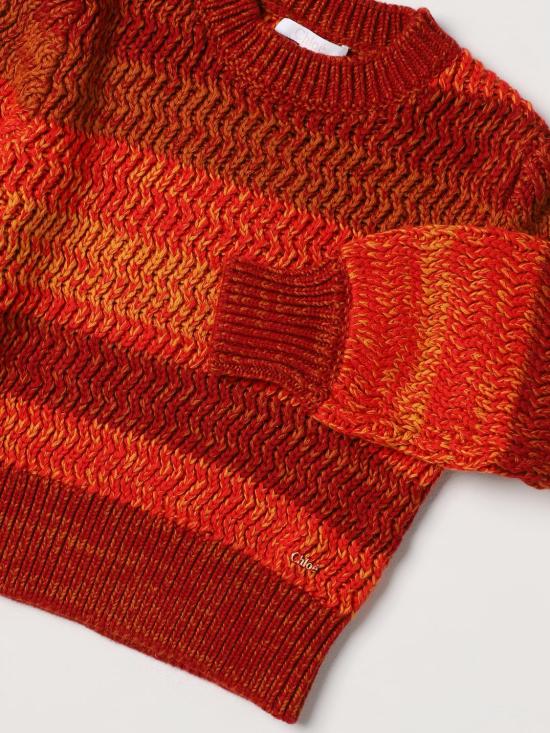 25FW [키즈] 끌로에 풀오버 C15E21 X04 Orange - CHLOE