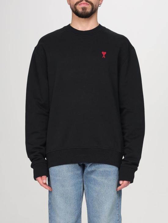 26SS 아미 스몰 하트 로고 스웨트셔츠 BFUSW035730 001 Black