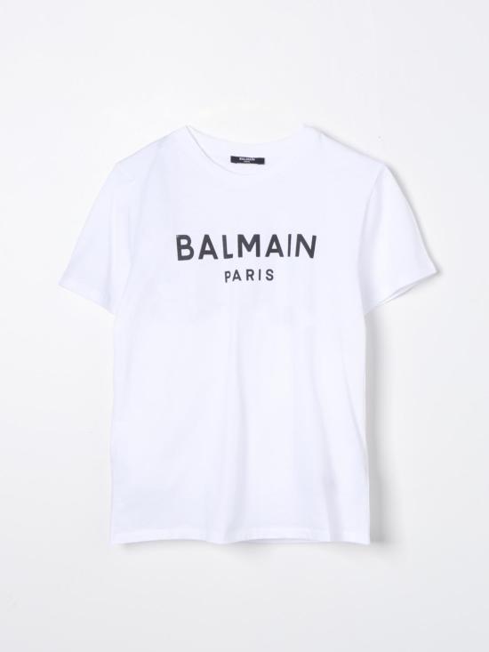 25FW [키즈] 발망 티셔츠 BT8P41Z0082 100NE White